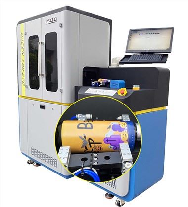 Cylindrica utrem apparatus UV printer